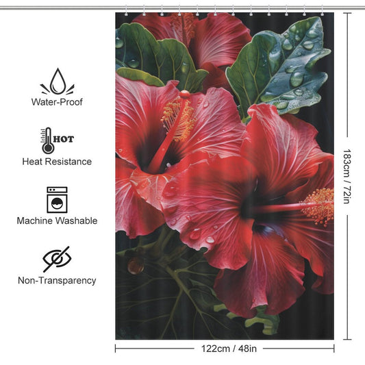 3D NatureDance Hibiscus Shower Curtain