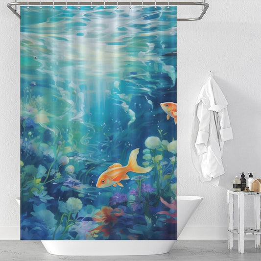 Aqua Dreams Turquoise Shower Curtain