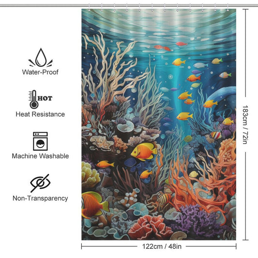 Aquatic Harmony Aquarium Shower Curtain