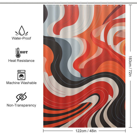 Artistic Abstract Shower Curtain