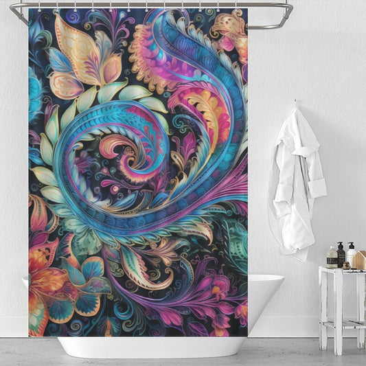 Artistic Paisley Shower Curtain