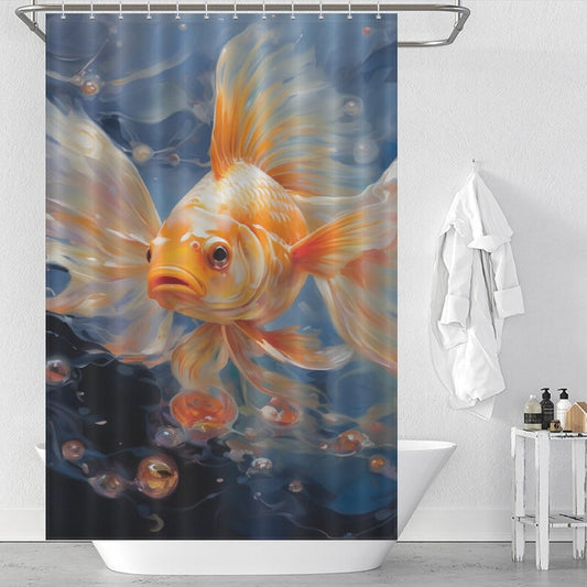 Artistic goldfish shower curtain Ballet