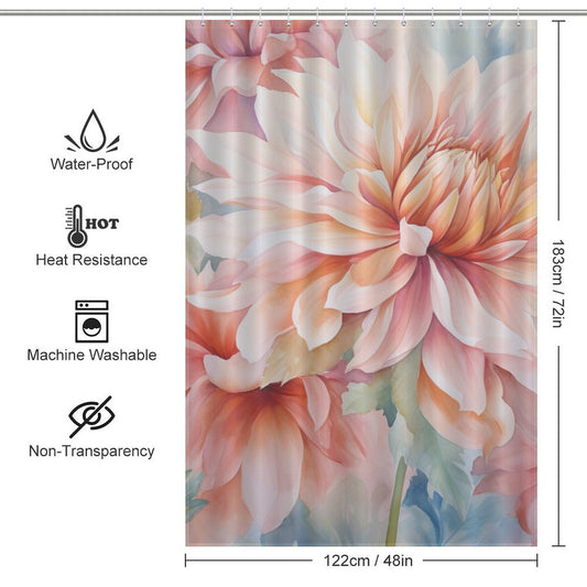 Beautiful and Stylish Watercolor Floral Shower Curtain