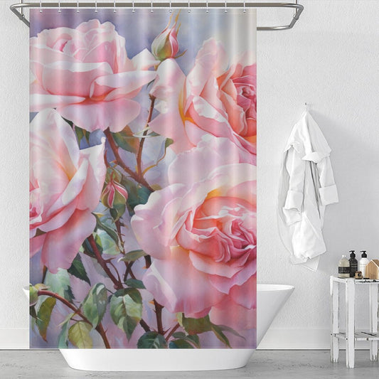 Beauty Pink Rose Shower Curtain