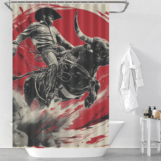 Bold Bull Shower Curtain