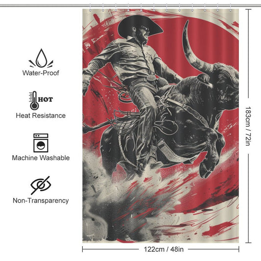 Bold Bull Shower Curtain
