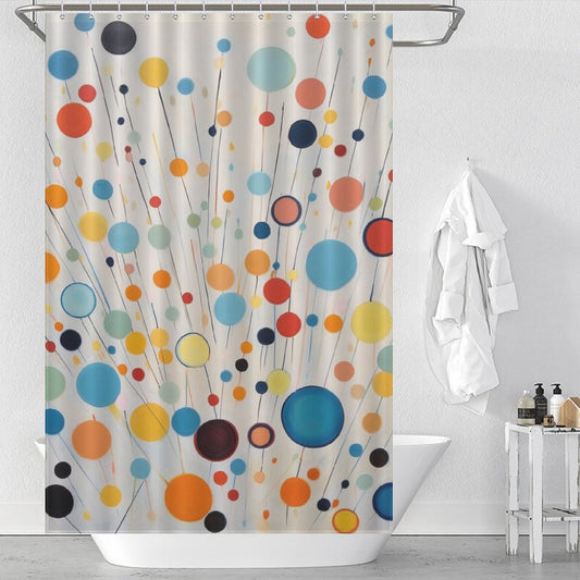 Colorful Polka Dot Shower Curtain
