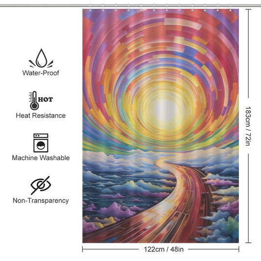 Colorful Rainbow Shower Curtain