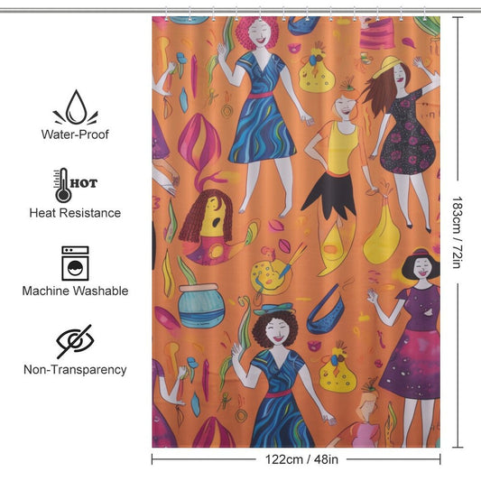 Comical Derriere Butt Shower Curtain