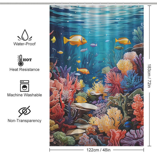Coral Reef Aquarium Shower Curtain