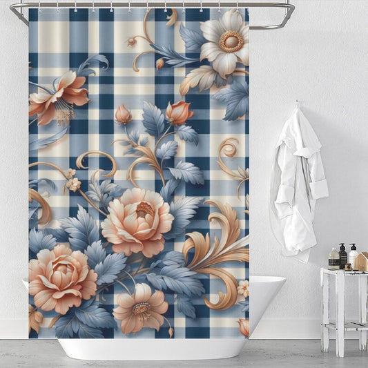 Country Chic Gingham Shower Curtain