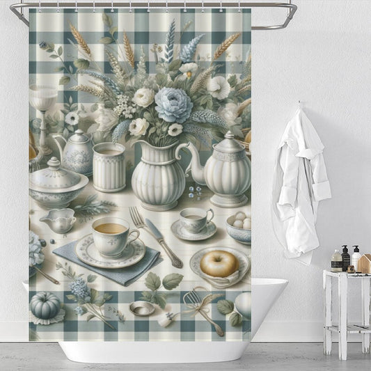 Cozy Gingham Shower Curtain