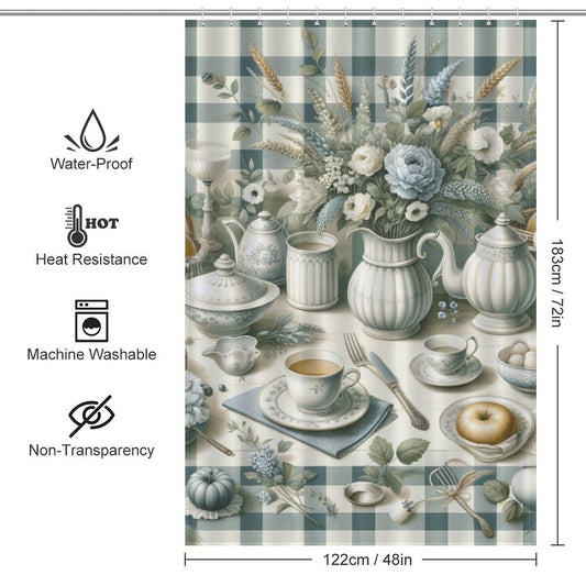 Cozy Gingham Shower Curtain