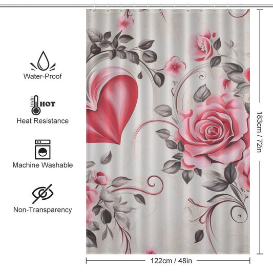 Cute Valentine Shower Curtain