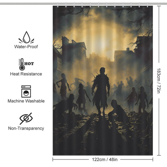 Dark Fantasy Zombie Shower Curtain