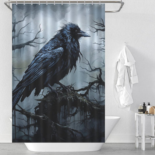 Dark Raven Shower Curtain