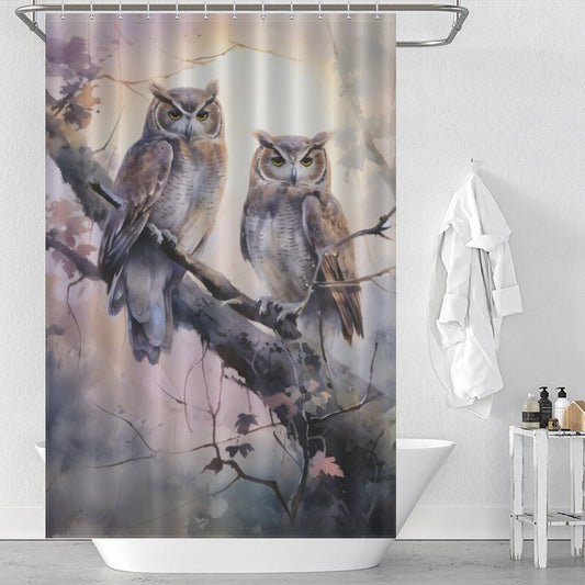 Dead Tree Owl Shower Curtain