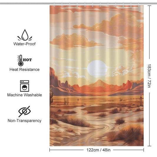 Desert Sunset Shower Curtain