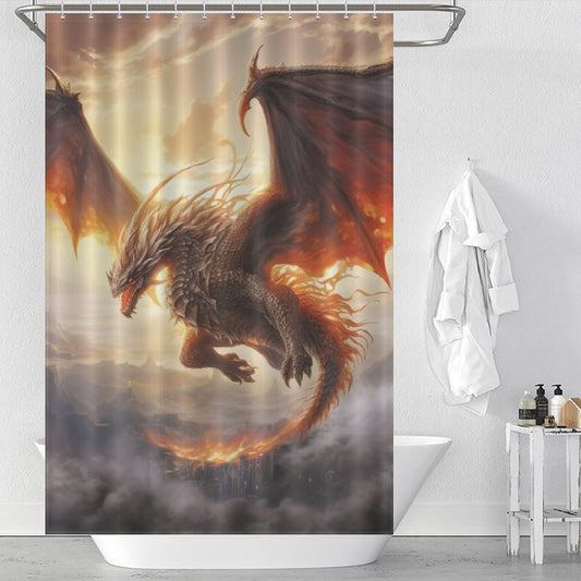 Dragon Shower Curtain Cloud Wings