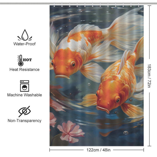 Dreamy goldfish shower curtain Fantasy