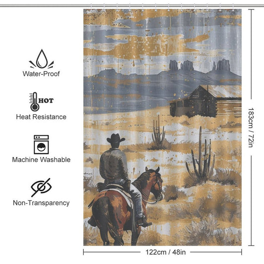 Dusty Trails Cowboy Shower Curtain