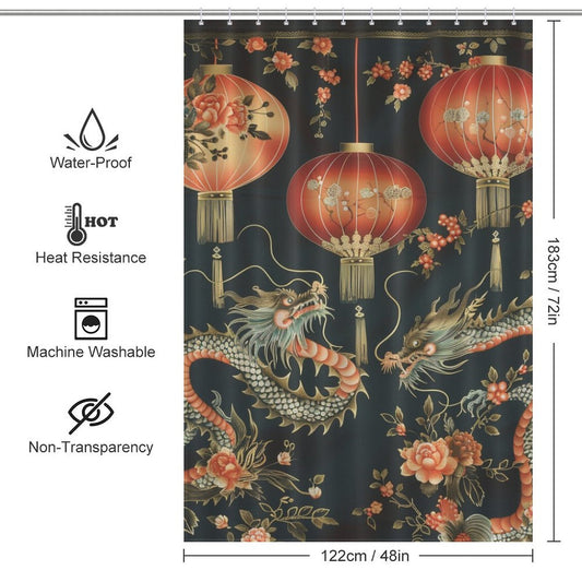 Eastern Allure Oriental Shower Curtain