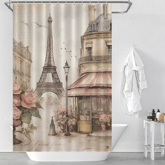 Elegance Floral French Shower Curtain