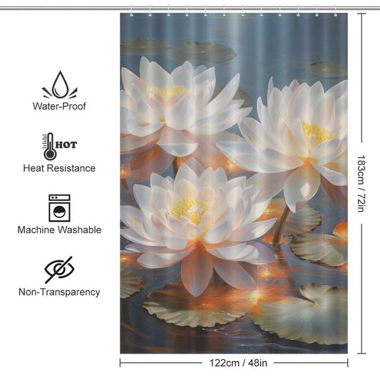 Elegant Lotus Shower Curtain