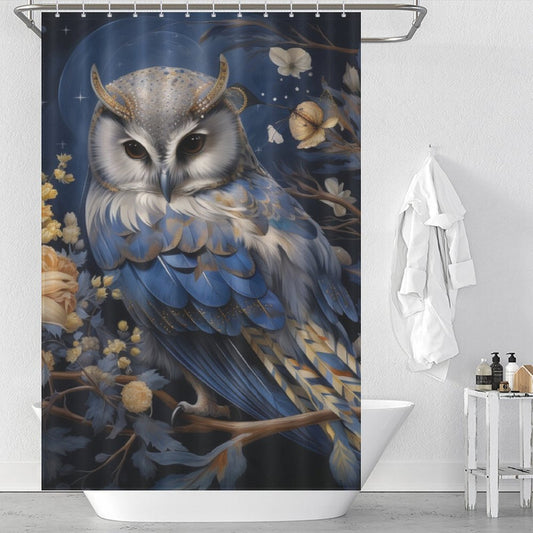 Elegant Refined Owl Shower Curtain