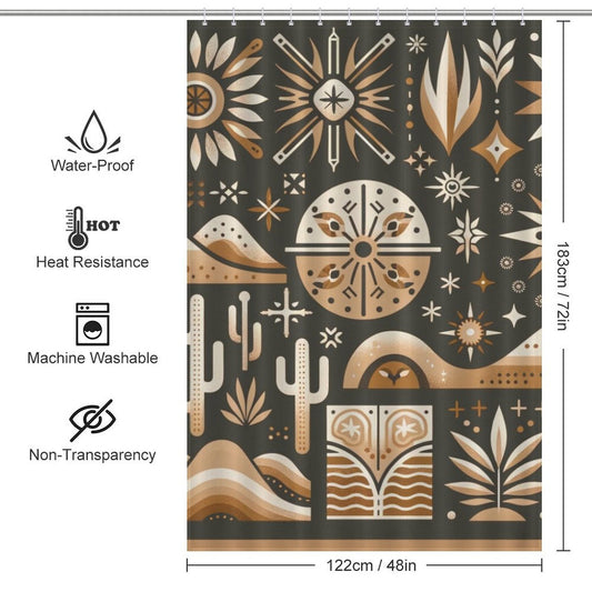 Elegant Scandinavian Shower Curtain