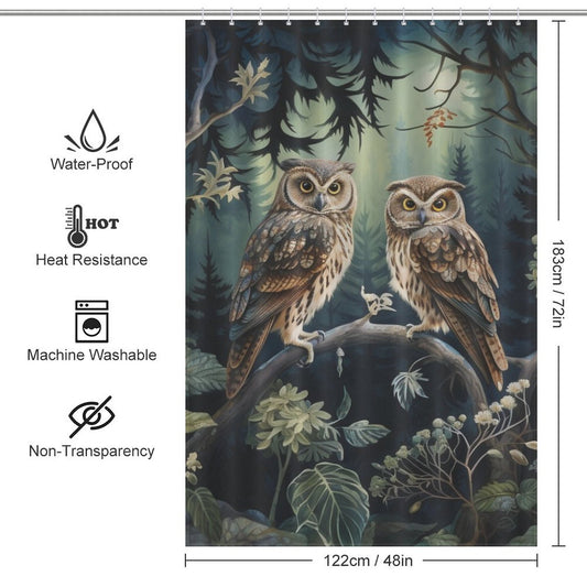 Exquisite Owl Shower Curtain