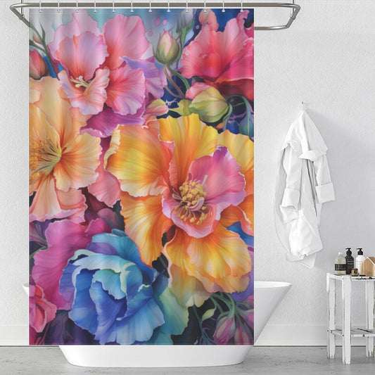Exquisite and Charming Watercolor Floral Shower Curtain