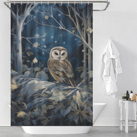 Forest Owl Shower Curtain