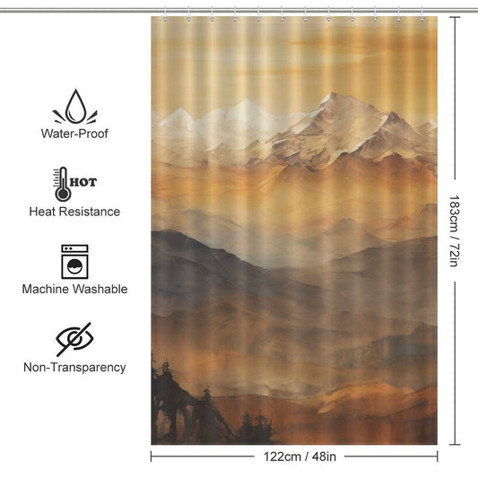 Forested Mountain Shower Curtain