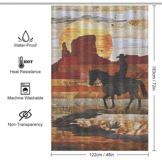 Frontier Spirit Cowboy Shower Curtain