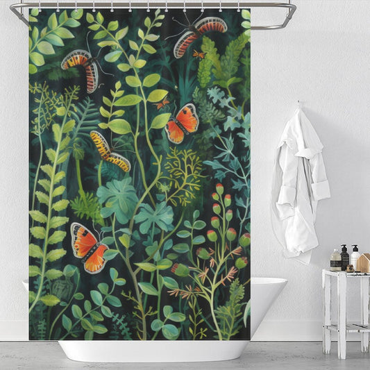 Garden Life Caterpillar Shower Curtain