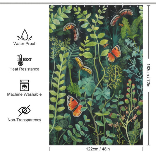 Garden Life Caterpillar Shower Curtain