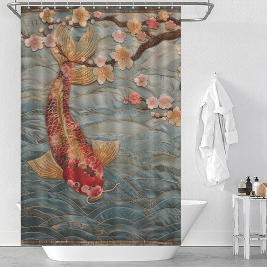 Garden of Serenity Oriental Shower Curtain