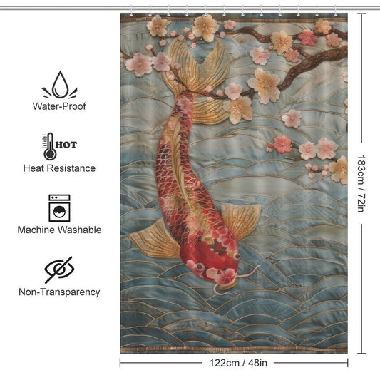 Garden of Serenity Oriental Shower Curtain