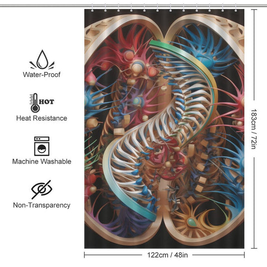 Genome DNA Shower Curtain