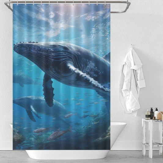 Gentle Giants Whale Shower Curtain