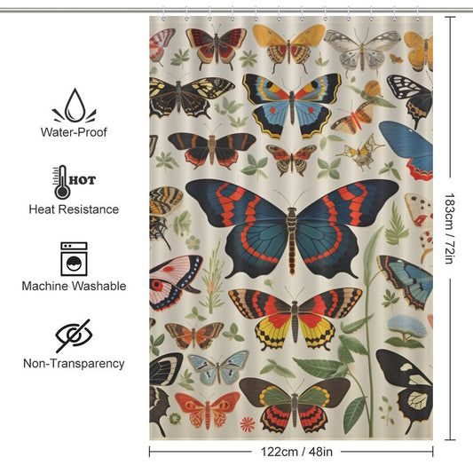 Graceful Butterfly Shower Curtain