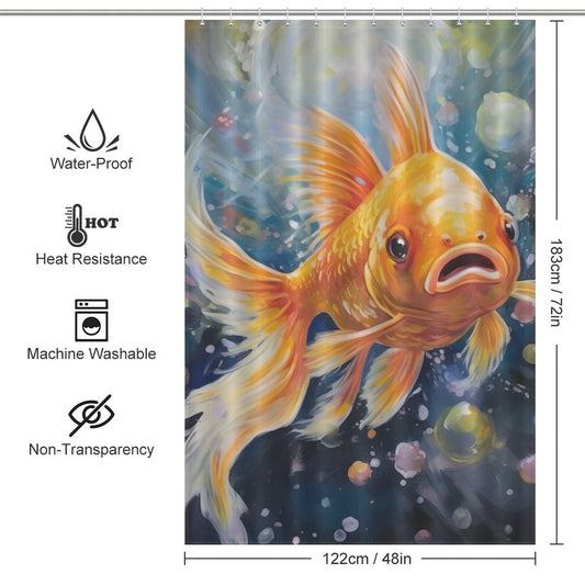 Graceful Goldfish Shower Curtain