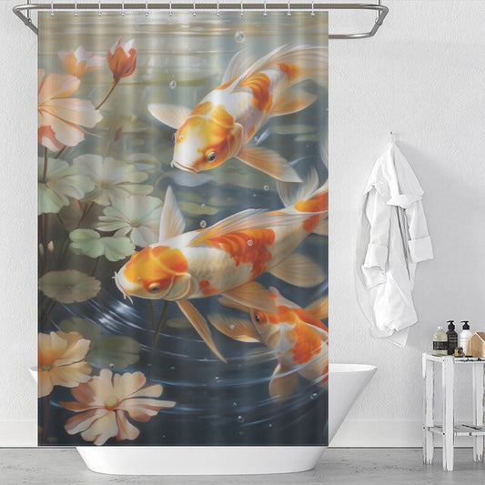 Graceful goldfish shower curtain Beauty