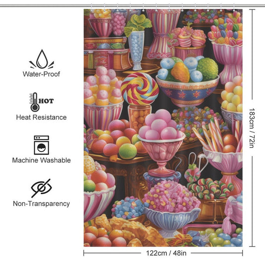 Joyful Sweet Candies Shower Curtain