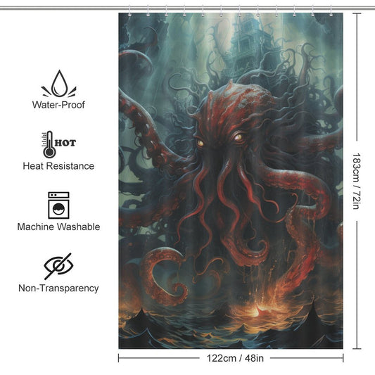 Legendary Beast Kraken Shower Curtain