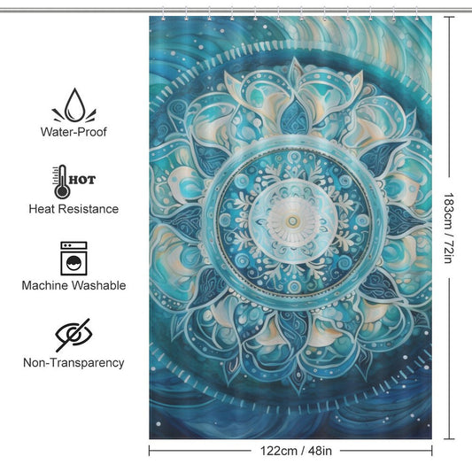 Mandala Shower Curtain Nature's Mandala
