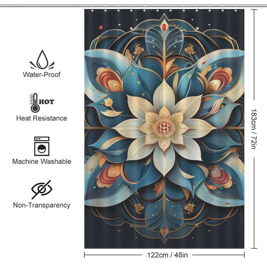 Mandala Shower Curtain Serene Canvas