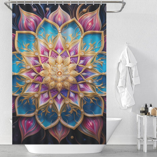 Mandala Shower Curtain Vibrant Energy