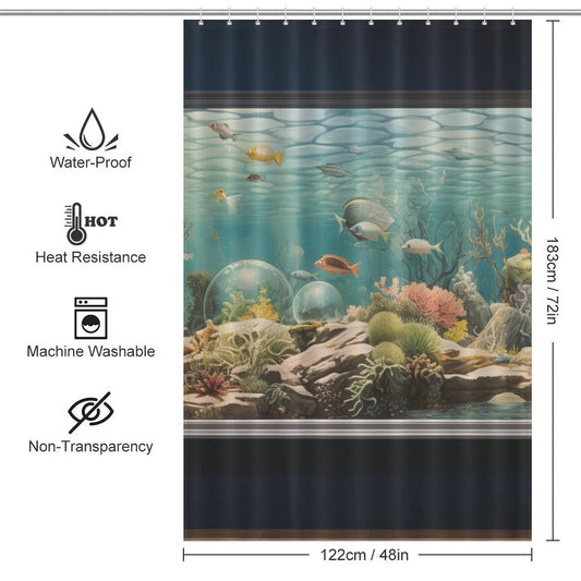 Marine Life Aquarium Shower Curtain